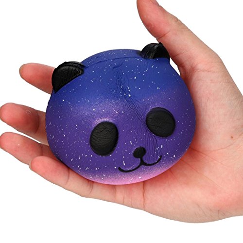 Gusspower Juguetes de descompresión,Galaxy Panda bebé Crema perfumado Blando Lento Aumento Exprimir niños Juguete Anti-estrés Autismo sensorial Dejar de Fumar Dedo Juguete (10 * 10 * 7.5cm) (B)