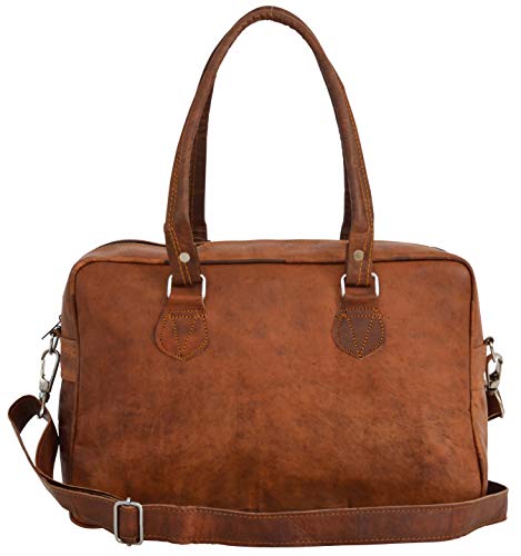 Gusti Leder nature "Emily" Bolso de mano Vintage College Universidad Clases  A la moda Carpetas Libros Portátil Hebillas Retro Unisex Marrón M25