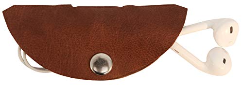 Gusti Leder nature "Stuart Sujetacables de Cuero Bridas Auriculares Abrazadera Pinza Organizador A138b