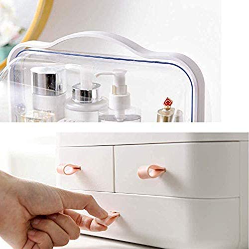 Gxklmg Deluxe Estuche de Maquillaje, cosmética de la Belleza, vanidad Organizador, para el Artista Profesional Uso, organizadores de Maquillaje cosmético Transparente