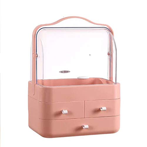 Gxklmg Deluxe Estuche de Maquillaje, cosmética de la Belleza, vanidad Organizador, para el Artista Profesional Uso, organizadores de Maquillaje cosmético Transparente