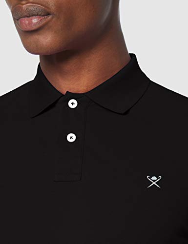 Hackett Slim Fit Logo Polo, Negro (Black 999), X-Large para Hombre