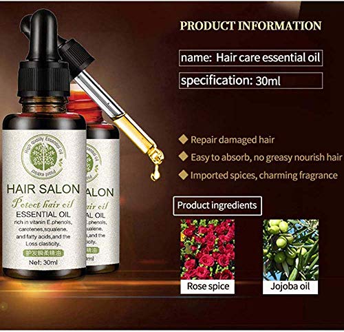 hair serum for dry hair kerastase，Natural Herbal essence Anti Hair Loss Hair Serum，Hair Repair Treatment for Dry Damaged Hair, Fragile Split Fork Care (2 PCS)