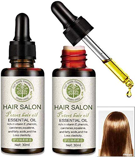 hair serum for dry hair kerastase，Natural Herbal essence Anti Hair Loss Hair Serum，Hair Repair Treatment for Dry Damaged Hair, Fragile Split Fork Care (2 PCS)
