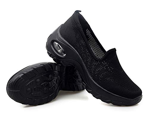 Haizhe Zapatillas De Deporte Mujer Transpirables Malla Plataforma Ligero Zapatillas Sneaker Casual Zapatos Mocasines Talla EU 40 = CN 41