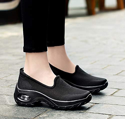 Haizhe Zapatillas De Deporte Mujer Transpirables Malla Plataforma Ligero Zapatillas Sneaker Casual Zapatos Mocasines Talla EU 40 = CN 41