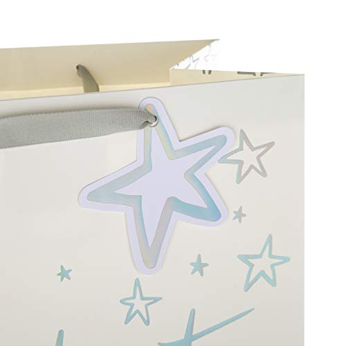 Hallmark - Bolsa de regalo para múltiples ocasiones (tamaño grande), diseño holográfico de texto