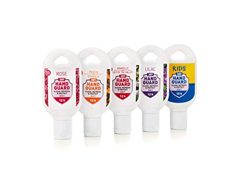 Hand Guard - Gel desinfectante antibacteriano para manos sin alcohol 60 ml (Rosa)