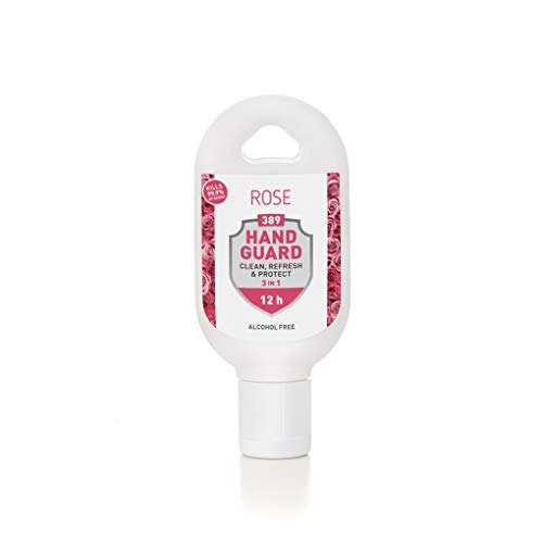 Hand Guard - Gel desinfectante antibacteriano para manos sin alcohol 60 ml (Rosa)