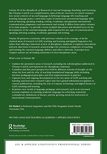 Handbook of Research in Second Language Teaching and Learning: Volume III: 3 (ESL & Applied Linguistics Professional Series)