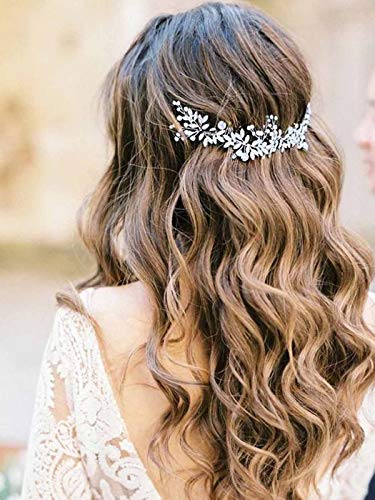 Handcess Bride - Diadema de perlas de cristal para novia y damas de honor (dorado)