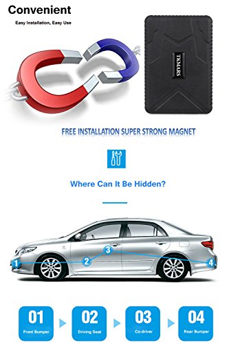 Hangang Rastreador GPS Magnético 120 días GPS Tracker en Espera, Localizador GPS a Prueba de Agua Dispositivo de Seguimiento en Tiempo Real Vehículo Automóvil con Camión para Auto GPS