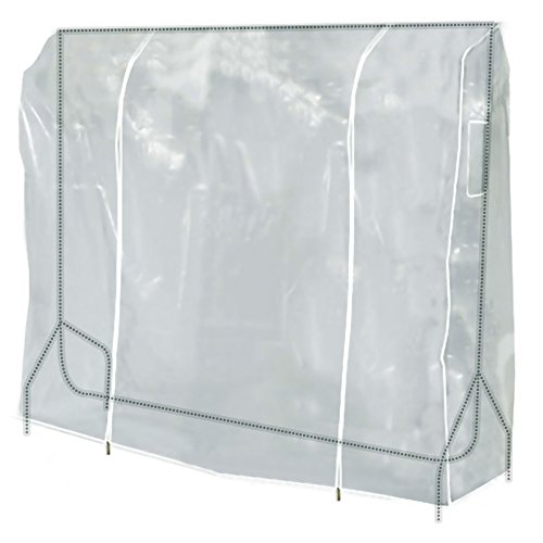 Hangerworld Funda Protectora Perchero Burro Portátil 152cm Transparente Cremallera Doble Bolsillo Documentos