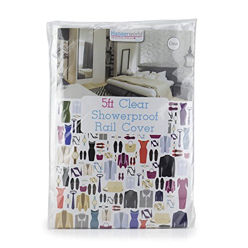 Hangerworld Funda Protectora Perchero Burro Portátil 152cm Transparente Cremallera Doble Bolsillo Documentos