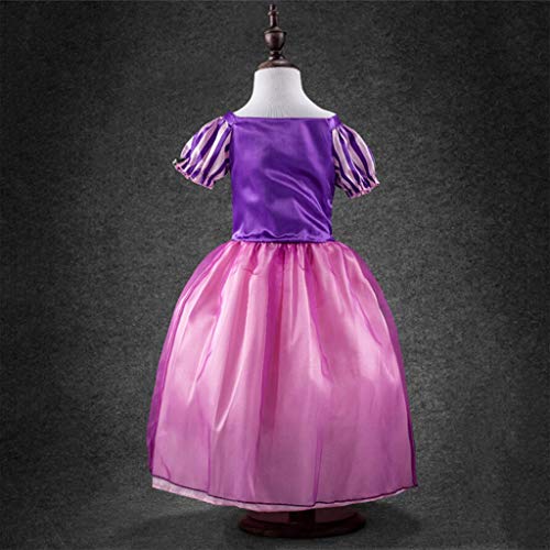 Haoheyou 2020 Nuevo Disfraces De Princesa Rapunzel para NiñAs Vestidos De Princesa para NiñAs Vestido De Fiesta Elegante Cosplay Carnaval Fiesta Disfraz Disfraces (2-3 años, Púrpura)