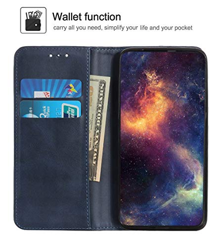 HAOTIAN Funda para UMIDIGI S5 Pro Case Billetera, Suave PU Cuero Flip Carcasa, con Soporte/Tapa Tarjetas/Atracción Magnética, UMIDIGI S5 Pro Flip Estuche, Azul