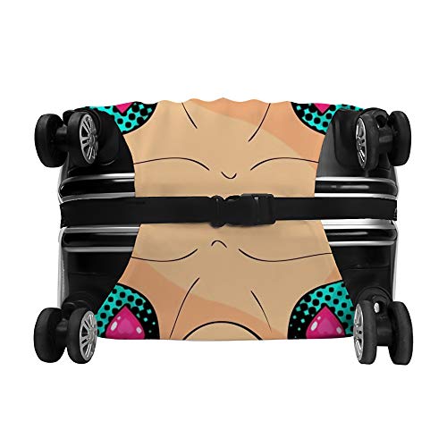 HAOXIANG - Fundas protectoras para equipaje de viaje, color rubio y rizado