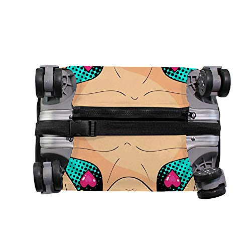 HAOXIANG - Fundas protectoras para equipaje de viaje, color rubio y rizado