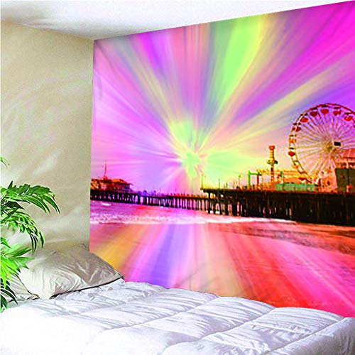 haoziggdeshoop Tapiz Bella Aurora Tapiz de Pared Decoración de la habitación Sábana de Picnic Mantel 240(H) X260(An) Cm