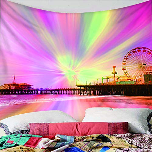 haoziggdeshoop Tapiz Bella Aurora Tapiz de Pared Decoración de la habitación Sábana de Picnic Mantel 240(H) X260(An) Cm