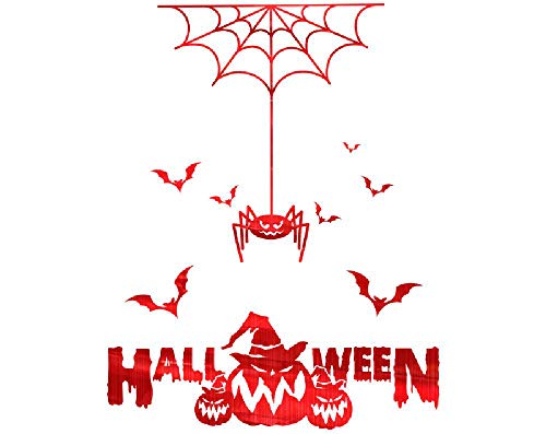Happy Halloween Pumpkin bat wall stickers spider web door stickers shop decoration window glass stickers