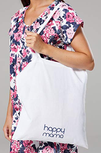 HAPPY MAMA Para Mujer Set Camisón Bata de Premamá Embarazo Lactancia 1009 (Mezcla Gris y Gris con Estrellas, 40-42, M)