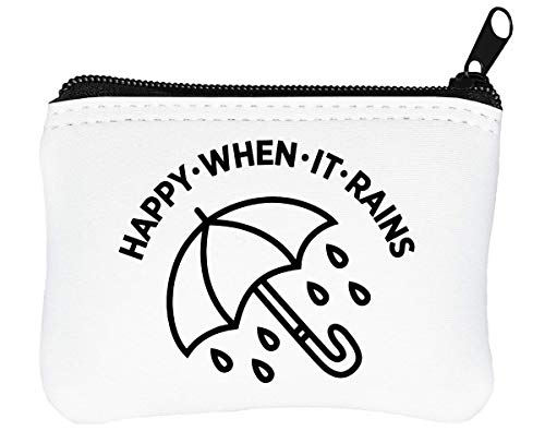 Happy When It Rains Billetera con Cremallera Monedero Caratera