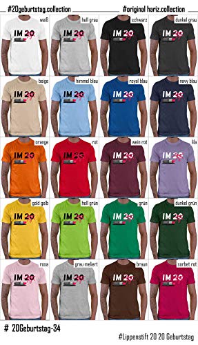 Hariz - Camiseta para hombre, diseño de pintalabios 20, incluye tarjeta de regalo gris S