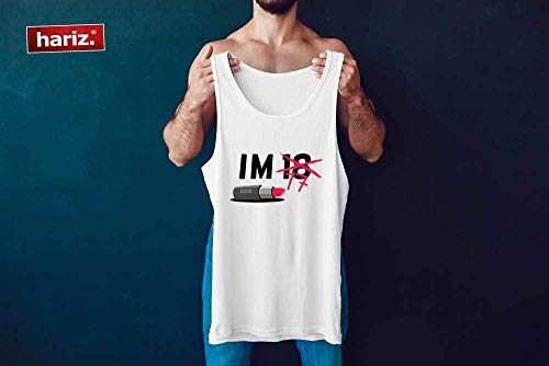 Hariz - Pintalabios para hombre, 18 cumpleaños, 18 años, 18 años azul real XL