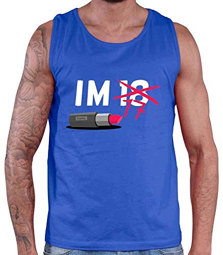 Hariz - Pintalabios para hombre, 18 cumpleaños, 18 años, 18 años azul real XL