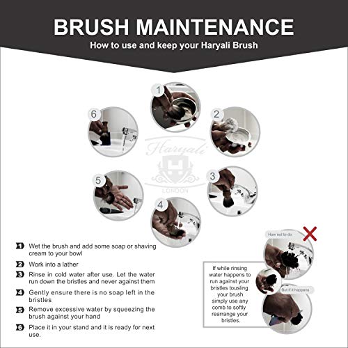 Haryali London NUEVO - 100% BROCHA DE AFEITAR DE PELO DE TEJÓN PURO - Rosa Madera Cepillo De Madera