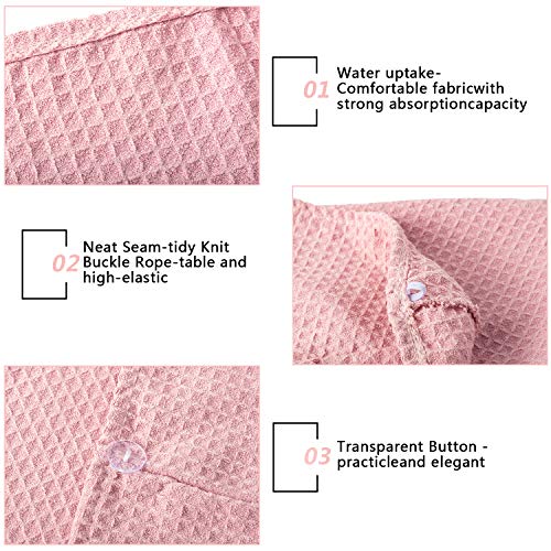 HBselect 3 Toallas para El Cabello Turbante para Bañar Absorbe Humedad con Botón Gorro Ducha Multicolor para Secar El Pelo