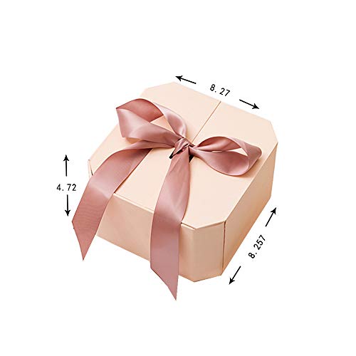 Hbsite Caja de regalo de reutilizable Creative box con caja de regalo sorpresa con relleno (cuentas de espuma de color) para bodas, cumpleaños, Navidad 21 * 21 * 12 cm