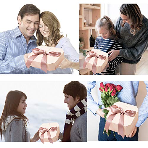 Hbsite Caja de regalo de reutilizable Creative box con caja de regalo sorpresa con relleno (cuentas de espuma de color) para bodas, cumpleaños, Navidad 21 * 21 * 12 cm