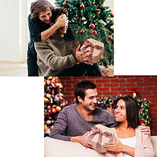 Hbsite Caja de regalo de reutilizable Creative box con caja de regalo sorpresa con relleno (cuentas de espuma de color) para bodas, cumpleaños, Navidad 21 * 21 * 12 cm