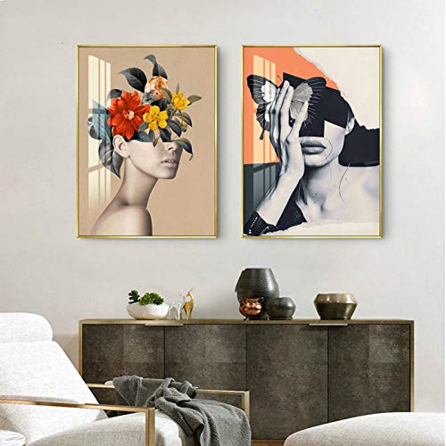 Hd Print Picture Abstract Woman Landscape Modern Canvas Painting Living Room Decoration d 60x80cm