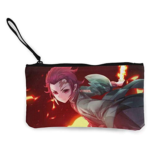 Hdadwy Anime Demon Kimetsu No Yaiba Mujeres y niñas Lindo Monedero de Moda Monedero Estuche para lápices/pequeño Estuche de Maquillaje