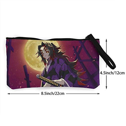 Hdadwy Anime Demon Kimetsu No Yaiba Mujeres y niñas Lindo Monedero de Moda Monedero Estuche para lápices/pequeño Estuche de Maquillaje