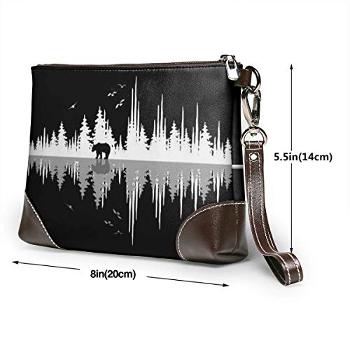 Hdadwy Sound of Nature Carteras de cuero para mujer Carteras de mano Tarjetas telefónicas Bolsos