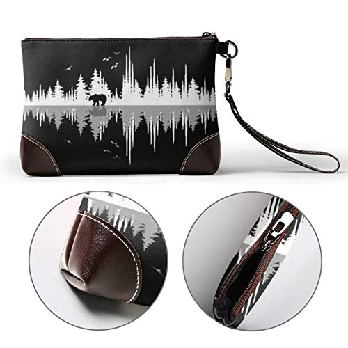 Hdadwy Sound of Nature Carteras de cuero para mujer Carteras de mano Tarjetas telefónicas Bolsos