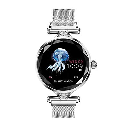 HDJX Pulsera Bluetooth Deportes Paso a Paso Corto Mensaje Recordatorio Multifuncional Moda Reloj Pulsera Deportiva Impermeable Pulsera Plata