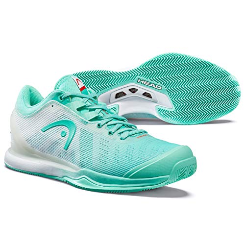 Head Sprint Pro 3.0 Clay Women Zapatillas de Tenis, Mujeres, Turquesa/Blanco, 40 EU