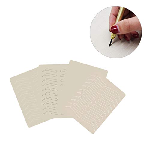 Healifty 4 Hojas de Práctica de Maquillaje Permanente de Piel de Látex para Suministros de Microblading de Tatuaje de Cejas