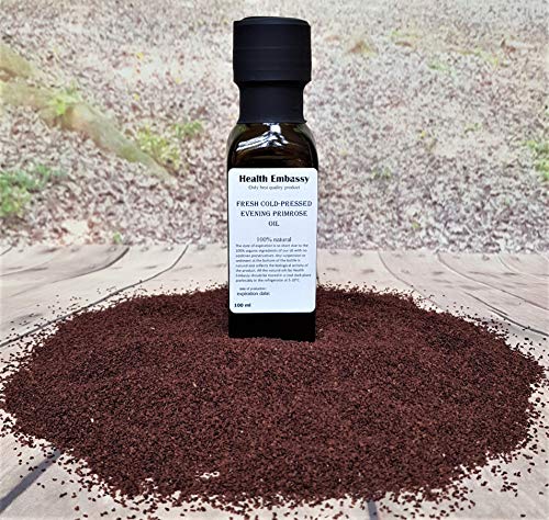 Health Embassy Aceite de Onagra Fresco Prensado en Frío | Fresh Cold Pressed Evening Primrose Oil (100ml)