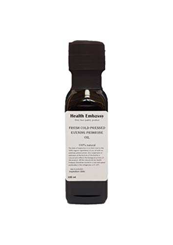 Health Embassy Aceite de Onagra Fresco Prensado en Frío | Fresh Cold Pressed Evening Primrose Oil (100ml)