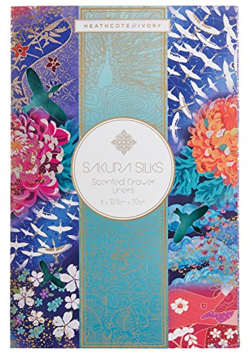 Heathcote & Ivory Sakura Silks Papel perfumado para cajones