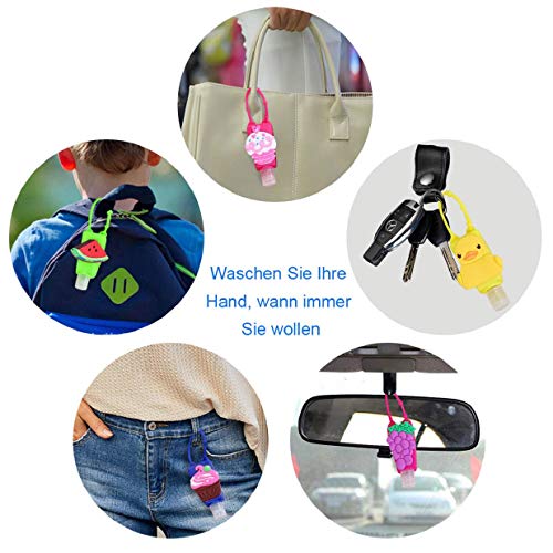 heekpek Portátiles Botellas de Viaje para Niños 4 Piezas 30ml Reutilizable Prueba de Fugas Rellenable Contenedor Botellas de Viaje para Champu y Lociones