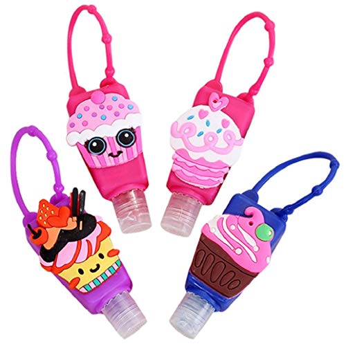 heekpek Portátiles Botellas de Viaje para Niños 4 Piezas 30ml Reutilizable Prueba de Fugas Rellenable Contenedor Botellas de Viaje para Champu y Lociones