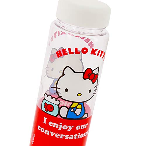 Hello Kitty - Botella de agua para niña (500 ml), transparente