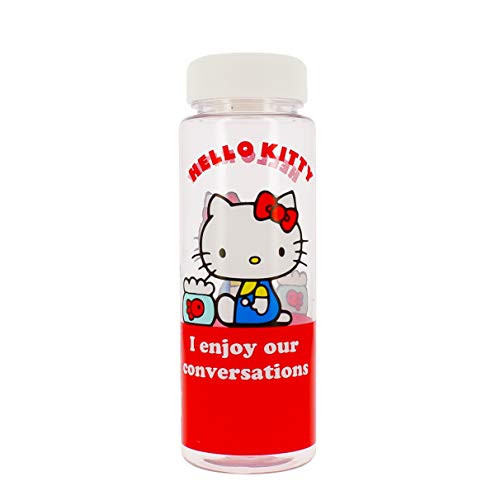 Hello Kitty - Botella de agua para niña (500 ml), transparente